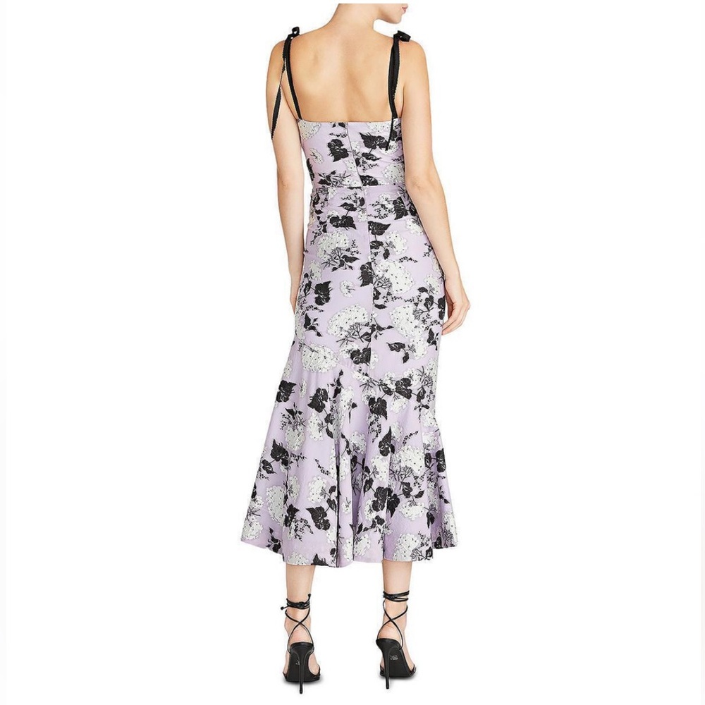 Monique Lhuillier Floral Jacquard Midi Dress - Picture 2 of 16